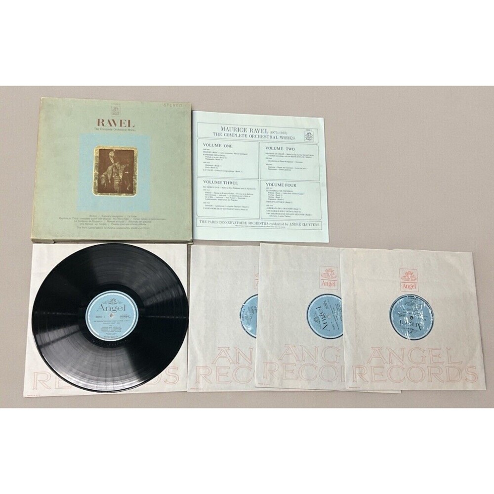 RAVEL Complete Orchestral Works CLUYTENS Angel 4LP Box Set STEREO S 3636 D - NM